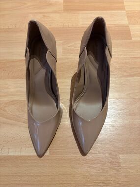 Ted Baker Glossy Nude Patent Pointed Toe Pumps